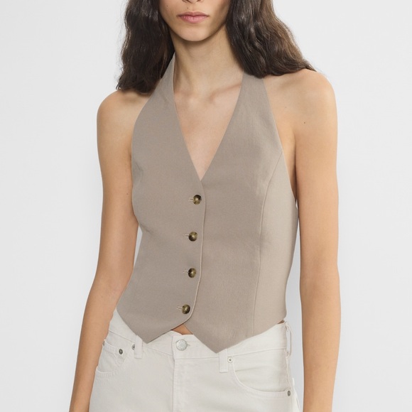 aritzia Wilfred Halter vest size 0 in color nomad taupe - Picture 1 of 6